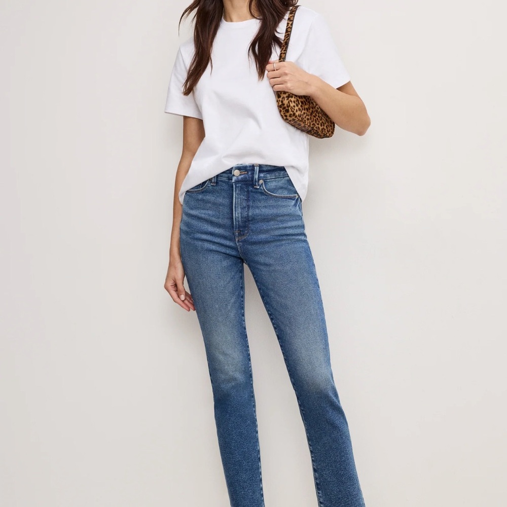 Good American good classic slim straight jeans